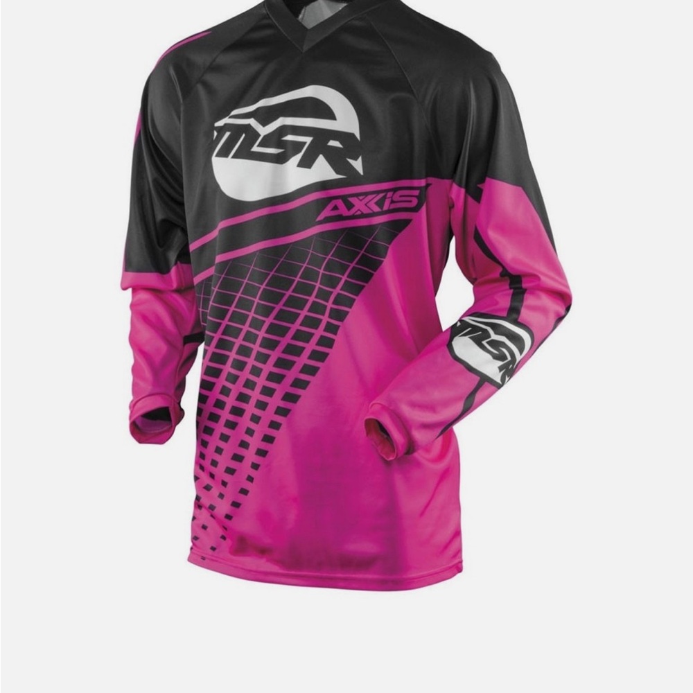 GIRLS YOUTH LARGE MAVRIX MOTORSPORTS CORP ATV PINK/ BLACK JERSEY AND GLOVES